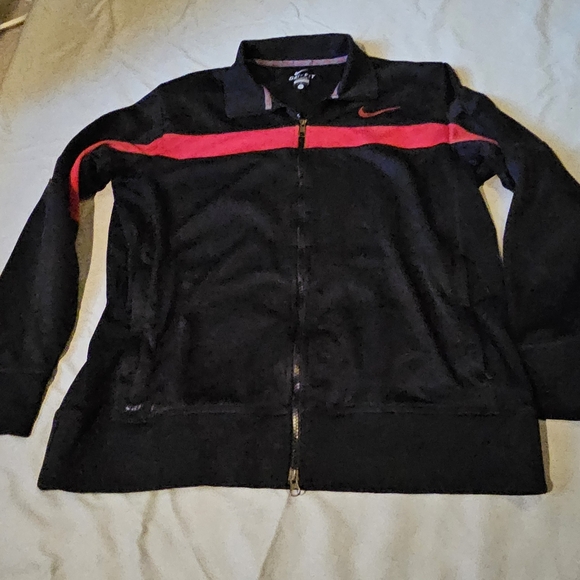 Nike Dri fit track jacket black and red size L - Picture 7 of 13